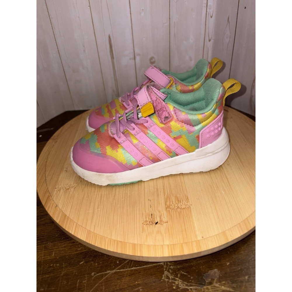 Adidas x LEGO Racer TR21 EL Little Kid shoes 'Digi Camo Bliss Orchid Toddler 9